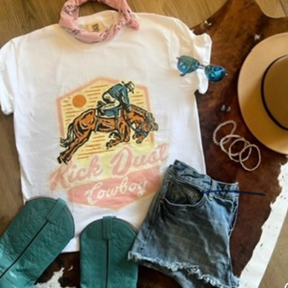 Kick Dust Cowboy Oversized Graphic Tee